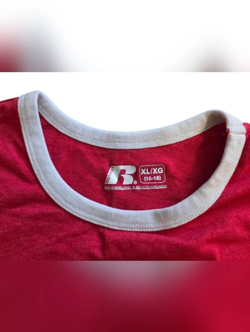 Ohio State Buckeyes XL  Red Russell Athletics Touchdown Retro Style Ringer Tee